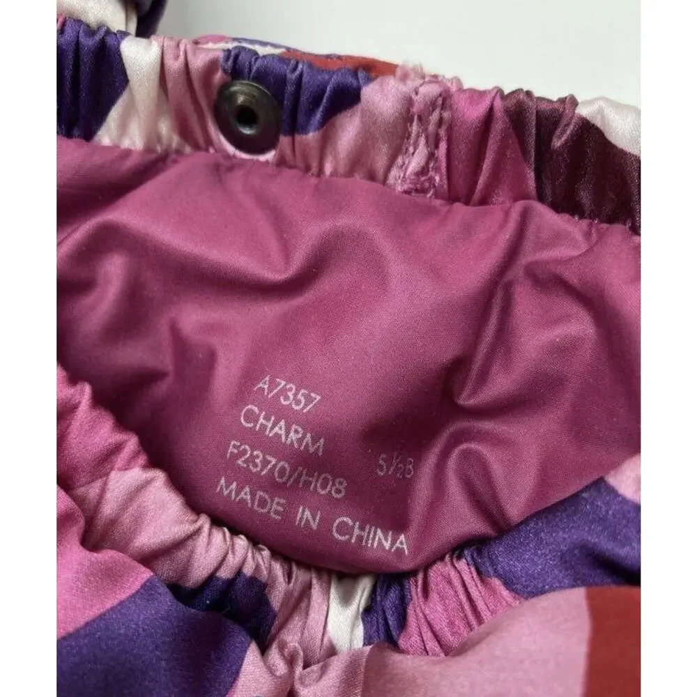 Coach Puffer Platform Boots Sz 5.5 Pink Wedge Art Sateen Logo Winter Rain Y2k - Picture 8 of 10